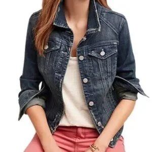 Pilcro and the Letterpress Anthropologie Indigo Denim Jacket